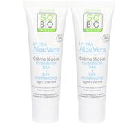 So Bio Etic Hydra AloeVera Crème Légère Hydratante 24h 2x50 ml