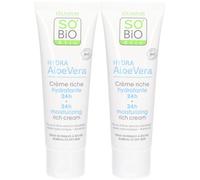 So Bio Etic Hydra AloeVera Crème Riche Hydratante 24h 2x50 ml