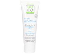 So'Bio Étic Hydra Aloe Vera Crème Riche Hydratante 24h Peaux Normales À Sèches Bio 50ml