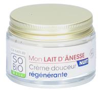SO BIO ETIC Mon Lait d'Ânesse Crème Douceur Régénérante Nuit Pour La Peau 50 ml
