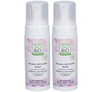 SO BIO ETIC Mousse Nettoyante Apaisante 2x150 ml