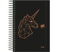 So Chic Agenda 2023/2024 1 Jour Par Page, Couverture Extra Rigide, 12 X 18 Cm, Espagnol, Motif Licorne