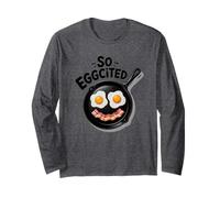 So Eggcited Funny Exciting Hilarous Pun Tee Manche Longue