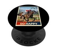 So Happy Horse, Courses de Chevaux, Santa Anita, Del Mar, Chevaux PopSockets PopGrip Adhésif