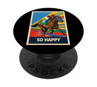 So Happy Horse, Courses de Chevaux, Santa Anita, Del Mar, Chevaux PopSockets PopGrip Adhésif