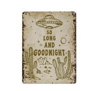So Long And Goodnight, Art mural du Far West, Décoration de salle de bain tendance, Décoration murale intéressante pour la maison, Idée de personnalisation, Boîte en métal vintage, Décoration de cha