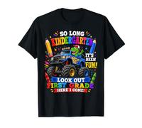 So Long Kindergarten Look Out First Grade Dino Monster Truck T-Shirt