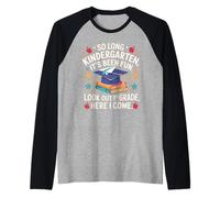 So Long Kindergarten Look Out First Grade Graduation Manche Raglan