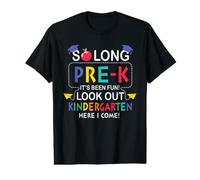 So Long Pre-K 1st Kindergarten Here I Come Back to School T-Shirt Graphique avec Valeur