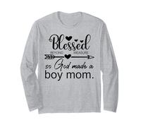 So Made God a Boy Mom Merch,Christian Boy Mom Jesus Boy Mama Manche Longue