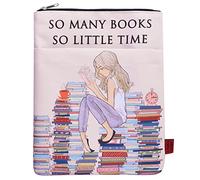 So Many Books So Little Time Pochette de livre avec fermeture éclair, 27,9 x 21,6 cm, cadeau livre pour fille