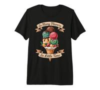 So Many Flavors So Little Time Design Vintage Ice Cream T-Shirt Haut de Gamme