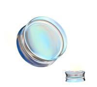 So Scene Aurora Borealis Jauges d'oreille double selle en verre, 16MM - 5/8 INCH, Verre, Sans pierre précieuse