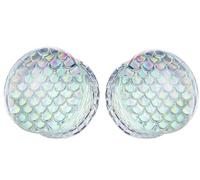 So Scene Aurora Borealis Paire de jauges d'oreille en verre, 16MM - 5/8 INCH, Verre, Sans pierre précieuse