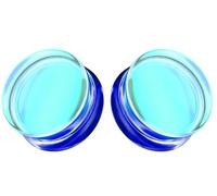 So Scene Aurora Borealis Paire de jauges d'oreille en verre, 16MM - 5/8 INCH, Verre, Sans pierre précieuse