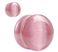 So Scene Jauges d'oreille en verre œil de chat, 6mm- 2 gauge, Pierre, Sans pierre précieuse