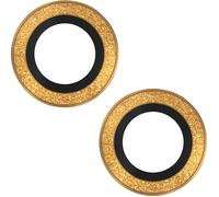 So Seven Protège-caméra pour Apple iPhone 15 / 15 Plus Rings Antichoc Dorée
