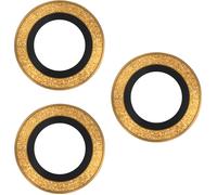 So Seven Protège-caméra pour Apple iPhone 15 Pro / 15 Pro Max Rings Antichoc Dorée