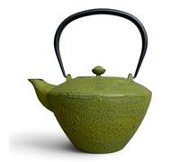 SO SKIN IDASY Théière en fonte 700ml - théière japonaise design moderne marron ou vert, avec filtre inox, intérieur émaillé; teapot cast iron, service à thé élégant, idée cadeau (Vert)