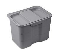 So-Tech® Biki Poubelles Déchets Gris 4,2 L avec Couvercle Collecteur Déchets à Accrocher Corbeille Poubelle de Table