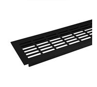 SO-TECH® Grille d'aération Tôle perforée 480 x 81 mm Tôle d'âme Grille perforée Noire