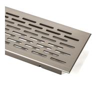 SO-TECH® Grille de Ventilation Perforée Tôle de Ventilation Ovale - Aspect d'Acier Affiné - 750 mm
