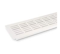 SO-TECH® Grille de ventilation Tôle perforée 480 x 81 mm blanc (RAL9003) Tôle d'âme grille perforée