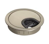 SO-TECH Passage de câble en métal aspect inox Dimension de perçage Ø 60 mm Bureau avec joint anti-poussière