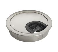 SO-TECH Passage de câbles en métal aspect inox mat Dimension de perçage Ø 60 mm Bureau avec joint anti-poussière