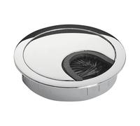 SO-TECH Passage de câbles en métal chrome poli Dimension de perçage Ø 60 mm Bureau avec joint anti-poussière
