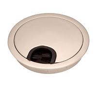 SO-TECH Passage de câbles en métal Dimension de perçage Ø 90 mm Aspect inox mat Passage de câbles avec joint anti-poussière
