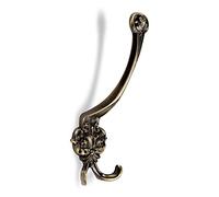 SO-TECH® Patère "Estelle" Laiton Antique Bruni Crochet pour Vêtements Style Ancien