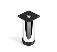 So-Tech® Pied de Meuble Jim Ajustable Chromé Ø 50 mm Hauteur 120 mm Capacité de Levage très Haute grâce à l'épaisseur