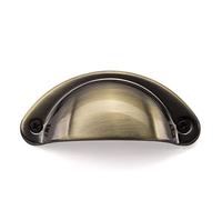 SO-TECH® Poignée coquillage aspect laiton bruni, aspect argent vieilli, noir brillant, aspect acier inoxydable