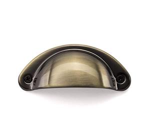 SO-TECH® Poignée coquillage aspect laiton bruni, aspect argent vieilli, noir brillant, aspect acier inoxydable