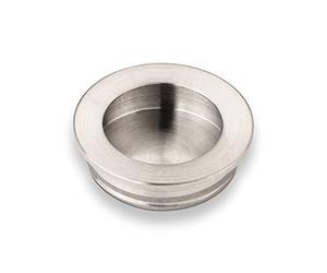 SO-TECH® Poignée cuvette ronde encastrable Poignée de meuble EL-07 Acier affiné Ø 40 mm