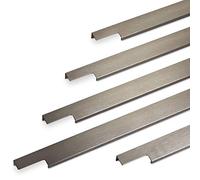 SO-TECH® Poignée de Meuble BLANKETT 295 mm Aspect Acier Inoxydable Brossé - Profilée à Visser à l'Arrière pour Tiroir