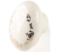 SO-TECH® Poignée de meuble porcelaine "Inga" décor or