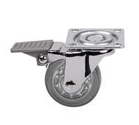 SO-TECH® Roulette de Meuble Roulettes de Meuble Roulette Pivotante Roulette de Transport transparent avec Freins Ø 50 mm