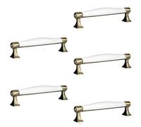 SO-TECH® SET de 5 x Poignée en Porcelaine MARIE Poignée Finition en Laiton Vieilli Entraxe 128 mm