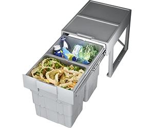 So-Tech® Système de Tri des Déchets Poubelle 2 x 16 litres à partir de 400 mm de Largeur de Porte avec Bacs