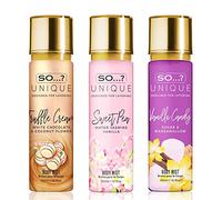 So…? Unique Candy Kiss Brume Parfumée Truffle Cream, Sweet Pea, Vanilla Candy Brume Corporelle Parfumée Pour Femme 150ml (Lot de 3)