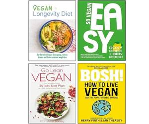 So Vegan Easy [Hardcover], The New Vegan, Vegan One Pound Meals, Vegan Cookbook For Beginners 4 Books Collection Set