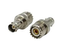 SO239 PL259 connecteur UHF vers BNC mâle femelle Q9 RF adaptateur Coaxial(UHF Female-BNC-K,10PCS)
