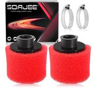 SOAJEE Lot de 2 filtres à air de 32 mm pour moteur 50 cc - 90 cc 110 cc 125 cc 150 cc GY6 - Pour moto, quad, scooter, Go Kart - Mini moto - Pocket Pit Dirt Racing - Super Bike Kawasaki Suzuki Yamaha