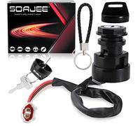 SOAJEE YFM660R Interrupteur à clé d'allumage compatible avec Yamaha Raptor 660R 125 250 350 700 YFM125R YFM250R YFM350R YFM700R Breeze Bruin 350 Grizzly Warrior Wolverine YFM350X YFM350G YFM125G YFA1