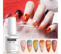 Soak Off Uv Led Vernis À Ongles Gel Semi-Permanent Blossom Gel Polish Effet Diffusion, Marbre, Pierre Naturelle, Aquarelle, Imprimé Floral Nail Art Clear Blooming 15ml