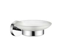 soak Porte-savon chromé moderne rond mural accessoire de salle de bain
