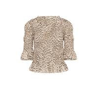 SOAKED IN LUXURY Chemisier 'Anaya Olympia' crème / camel / brun foncé, Taille XL