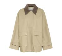 Soaked in Luxury, Femme, Vestes, Vert, Taille: 44 FR Veste à Col Teddy Chinchilla